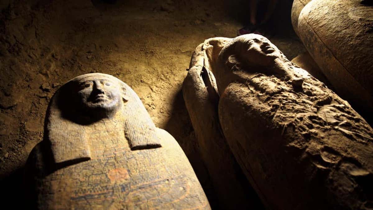 The coffins have not been opened for 2,500 years, according to archaeologists.