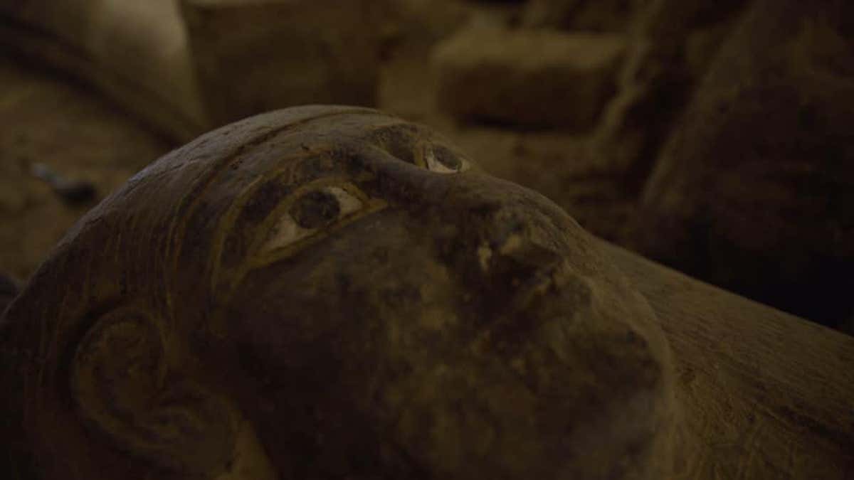 The coffins were discovered at the ancient site of Saqqara. (Egypt's Ministry of Tourism and Antiquities)<br>
​​​