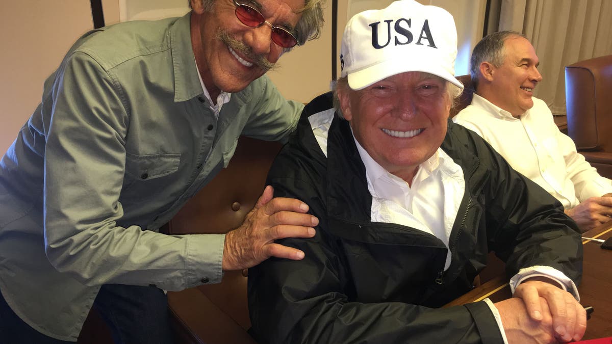 Geraldo and President Trump on the trip to Puerto Rico in 2017.