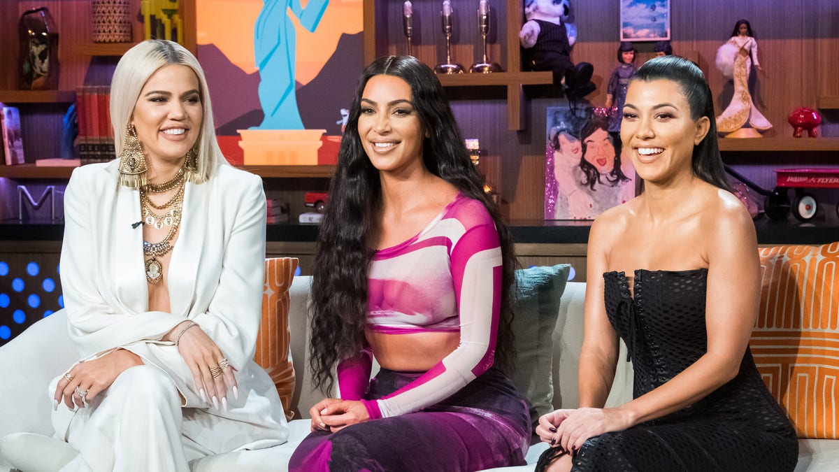 WATCH WHAT HAPPENS LIVE WITH ANDY COHEN -- Pictured (l-r): Khloe Kardashian, Kim Kardashian and Kourtney Kardashian -- (Photo by: Charles Sykes/Bravo/NBCU Photo Bank/NBCUniversal via Getty Images)