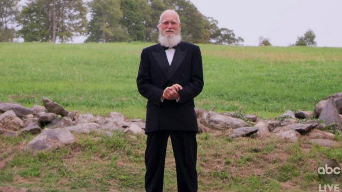 David Letterman appears at the 2020 Emmys.