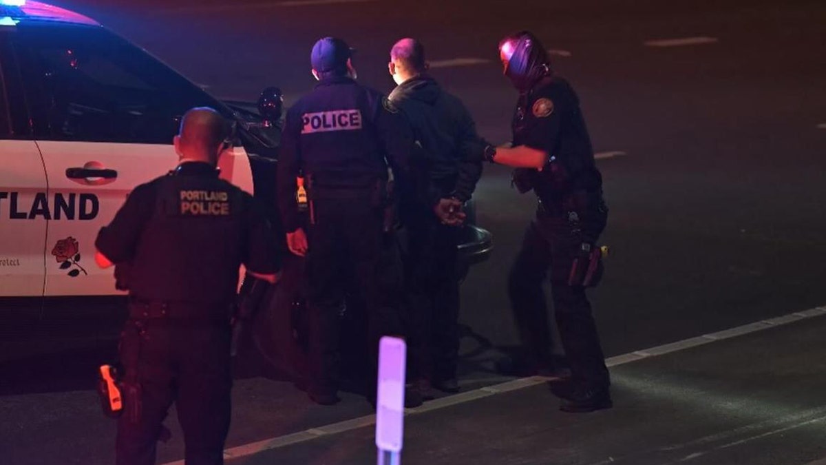 Domingo Lopez Jr., 45, was arrested Monday morning along Interstate 205 after setting six additional fires, according to police.