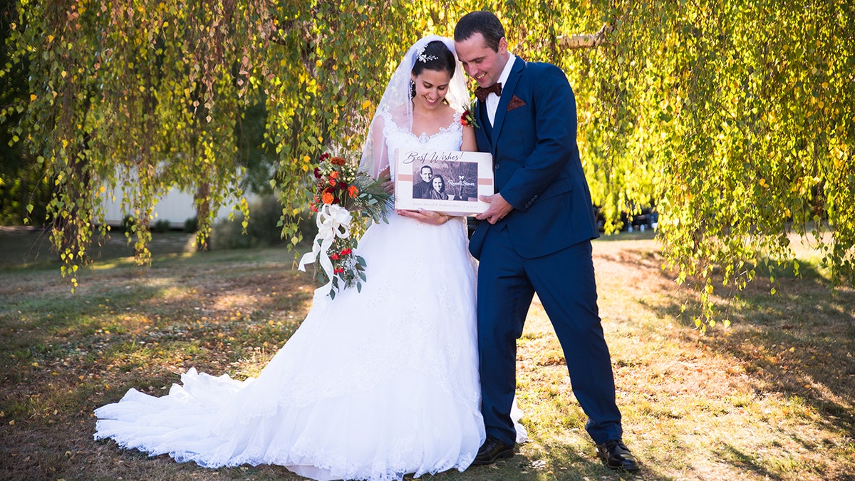 Bride, Jessica Russell, and husband, Rich Stover, were given a chocolate affair to remember for their September wedding. 