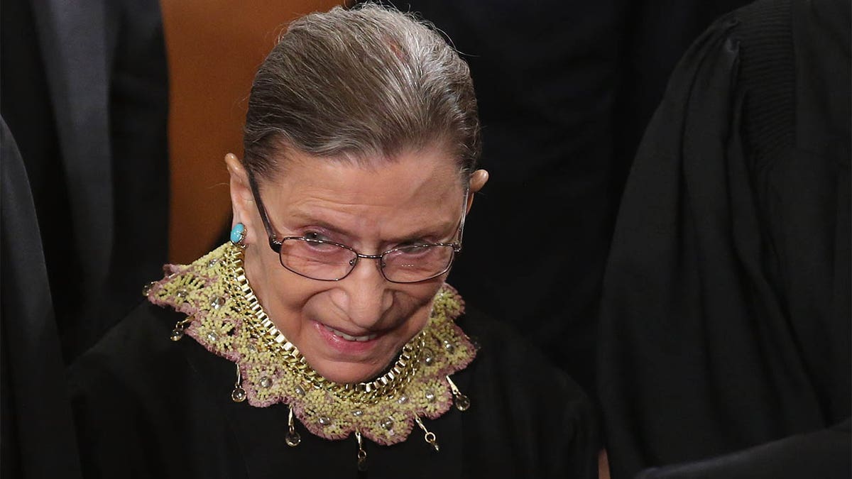 Supreme Court Associate Justice Ruth Bader Ginsburg attends President Barack Obama's State of the Union speech before a joint session of Congress at the U.S. Capitol February 12, 2013 in Washington, DC. (Photo by Chip Somodevilla/Getty Images)