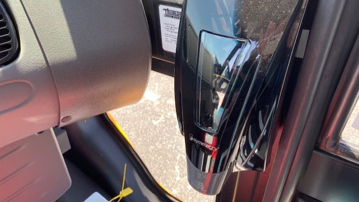 Austin ISD in Texas installed hand sanitizer dispensers on every school bus.