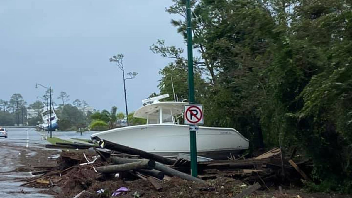 boat hurricane Sally Florida