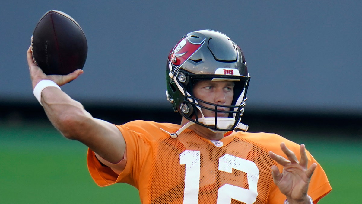 Tom Brady will make his Buccaneers debut on Sunday. (AP)
