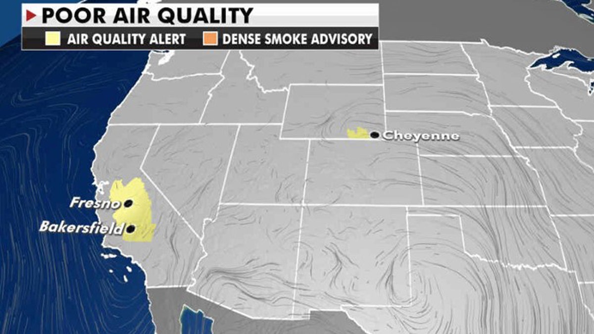 Poor air quality can be expected on Tuesday in Northern California due to ongoing wildfires.