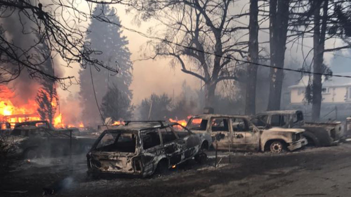 A fast-moving wildfire destroyed 80% of Malden. Wash. on Monday, according to officials.