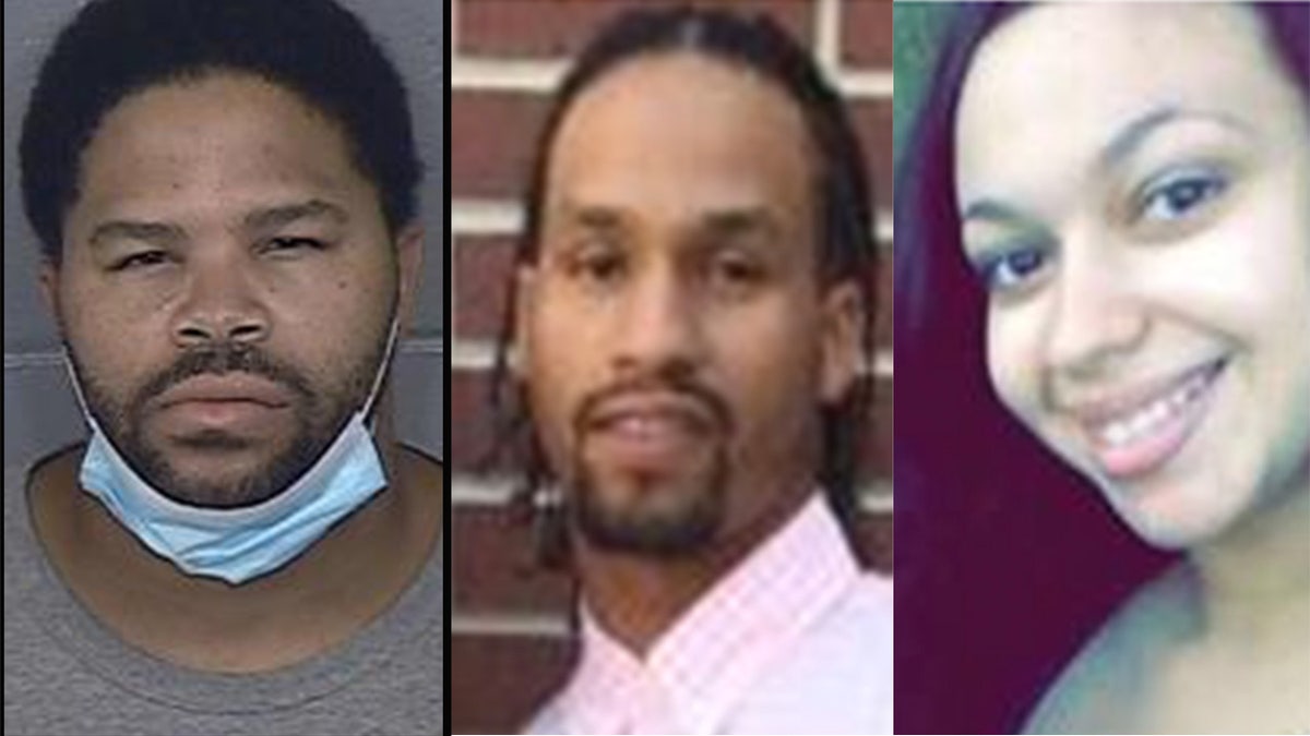 Photo, left, is mugshot for Yanez Sanford, 38. Photos, center and right, show Dominique Ray, 23 and Camrah Trotter, 20.