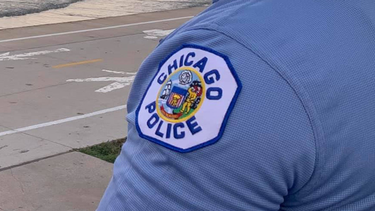 File photo of a blue Chicago police uniform with patch