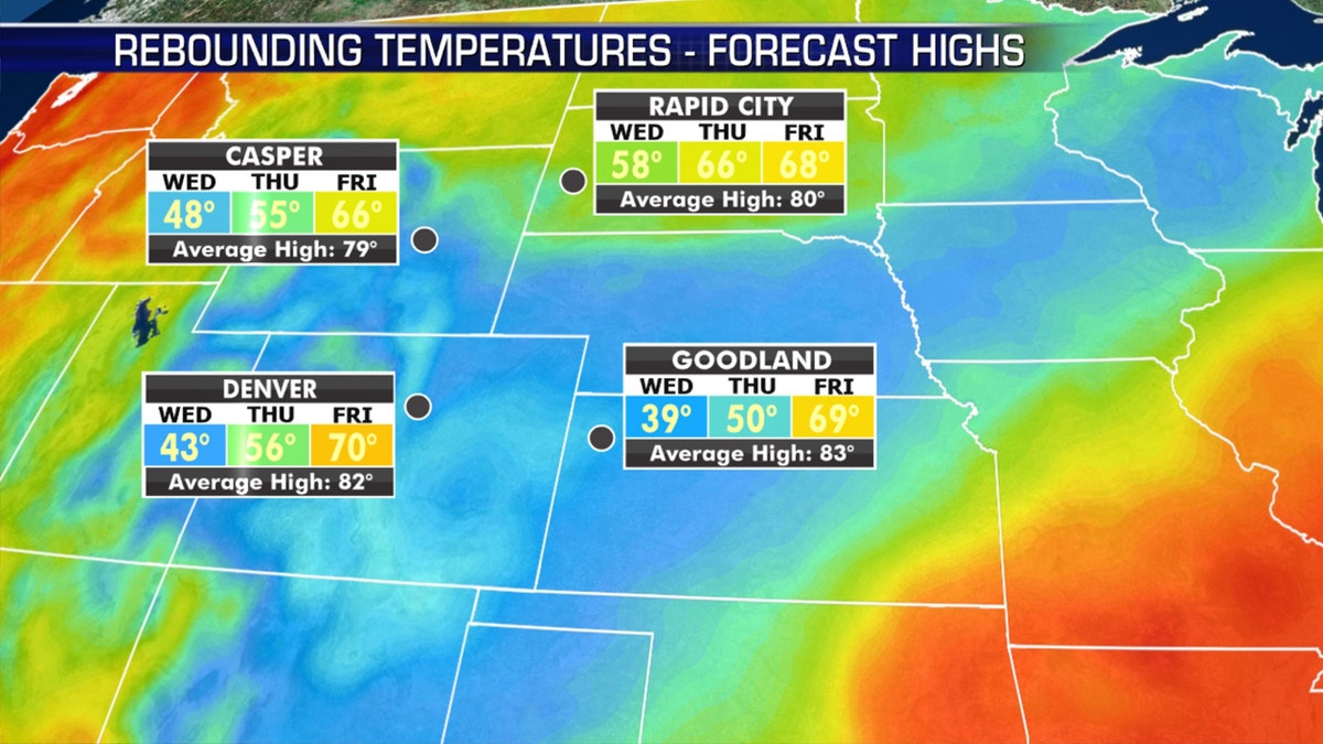 Temperatures across the region will rebound this week.