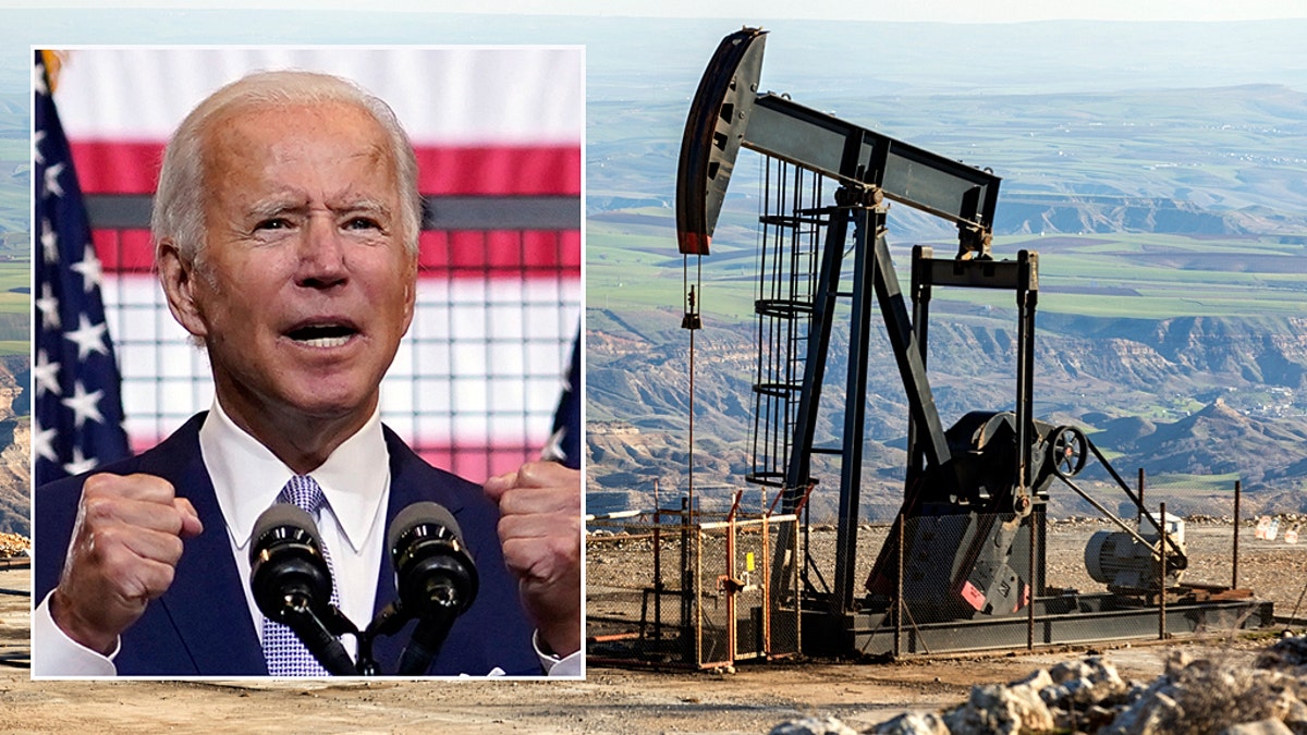 Biden and a pumpjack