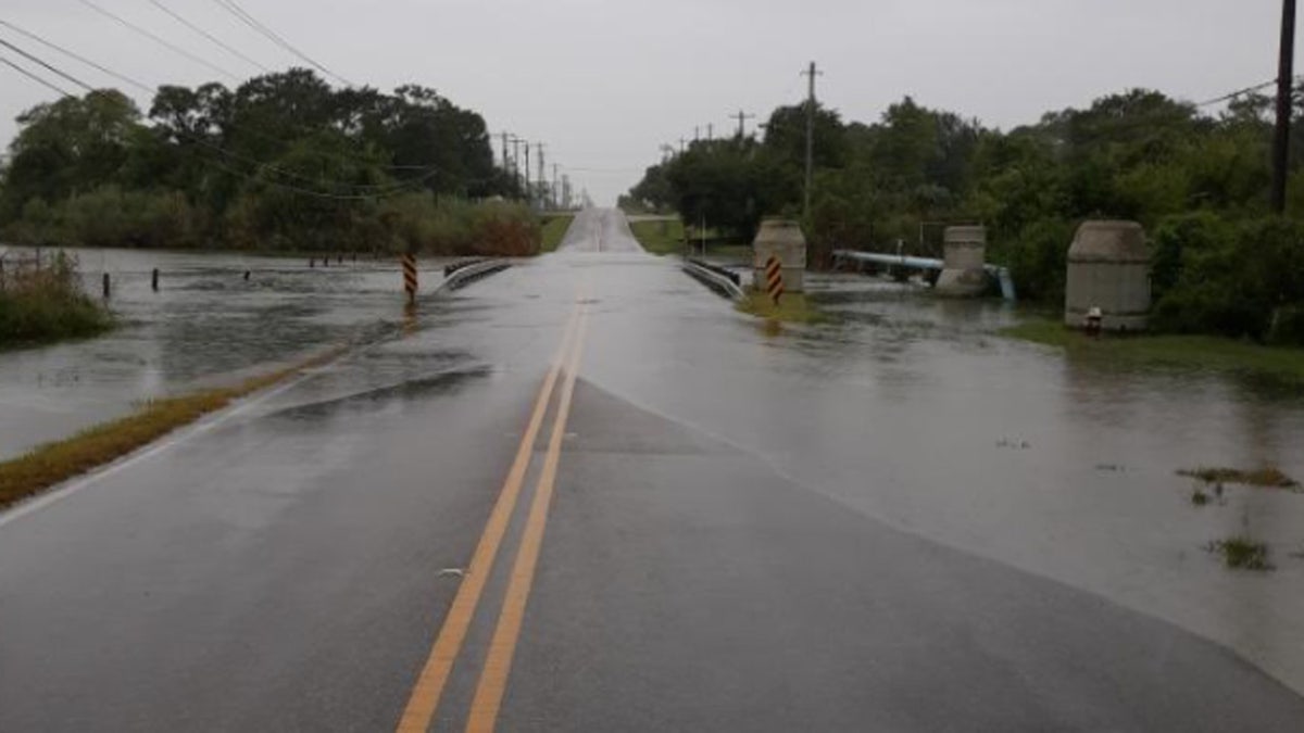 Flooding was also reported in parts of Harris County, Texas.