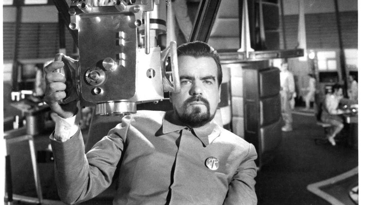 Actor Michael Lonsdale as Hugo Drax on the set of "Moonraker" in 1979. 