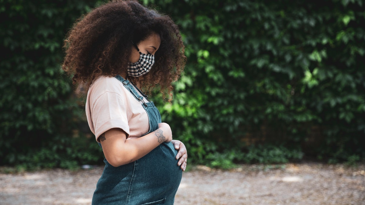 The CDC advised pregnant women to avoid close contact with infected individuals and maintain six feet apart from non-household members, in addition to general COVID-19 preventative measures like wearing masks and practicing hand hygiene.
