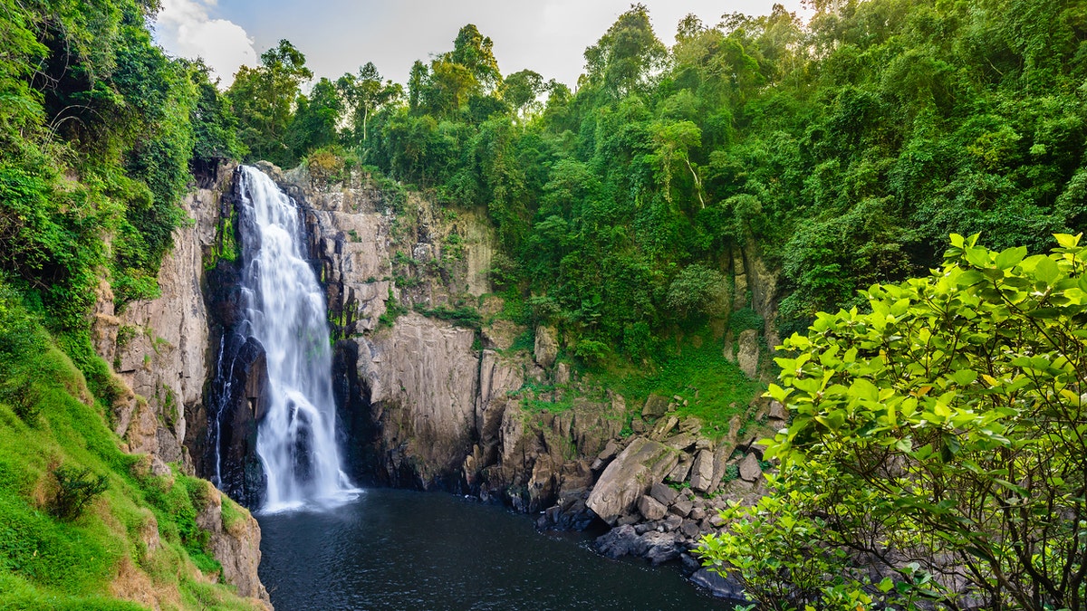 Haew Narok Waterfall in Khao Yai National Park in Thailand is a popular destination for guests.
