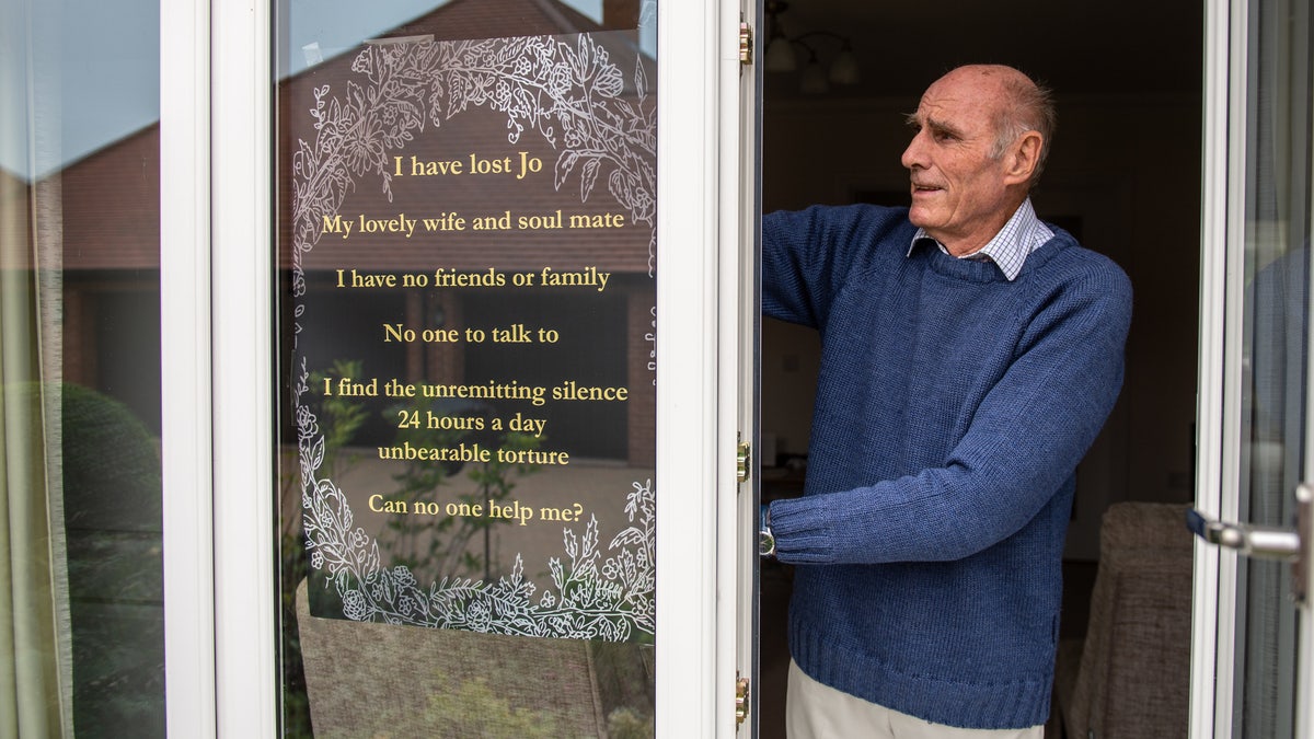 Tony Williams has now put a poster up in his window asking for pals.