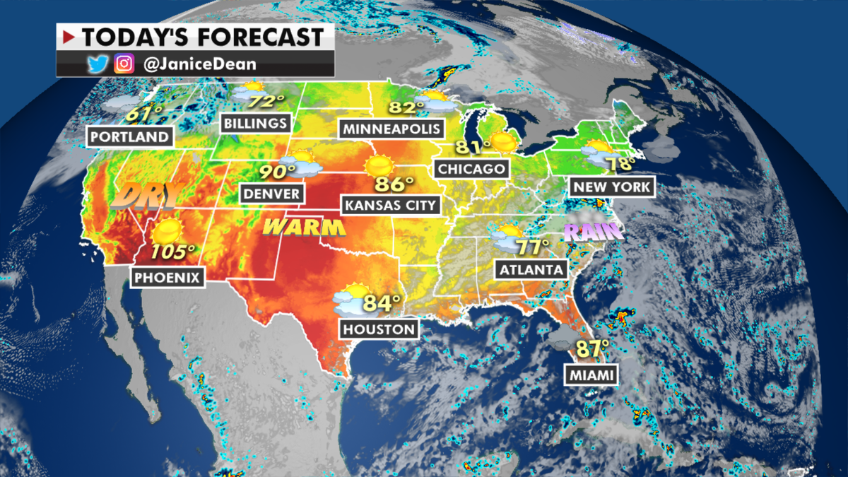 The national forecast for Friday, Sept. 25. (Fox News)