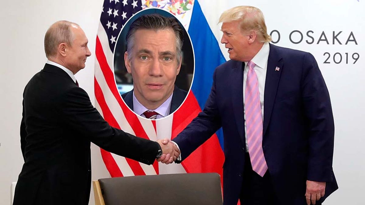CNN’s Jim Sciutto claimed Trump never told Putin not to meddle in the U.S. election, but video proves the conversation happened at the 2019 G-20 Summit. (Mikhail Klimentyev, Sputnik, Kremlin Pool Photo via AP)
