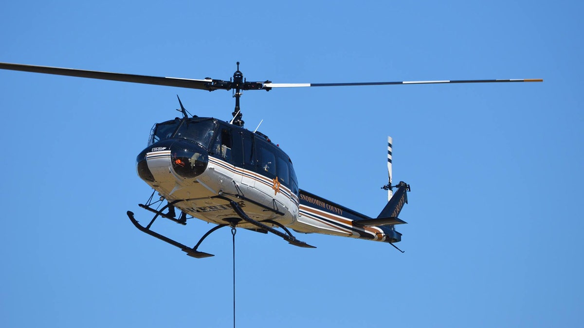 The sheriff’s helicopter, SnoHawk10, responded to the area to search for the man.