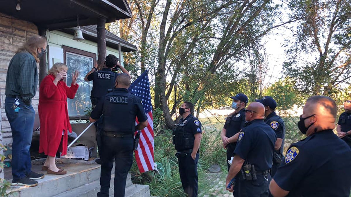 Timmerman was worried she had desecrated the flag while fighting off the intruder.