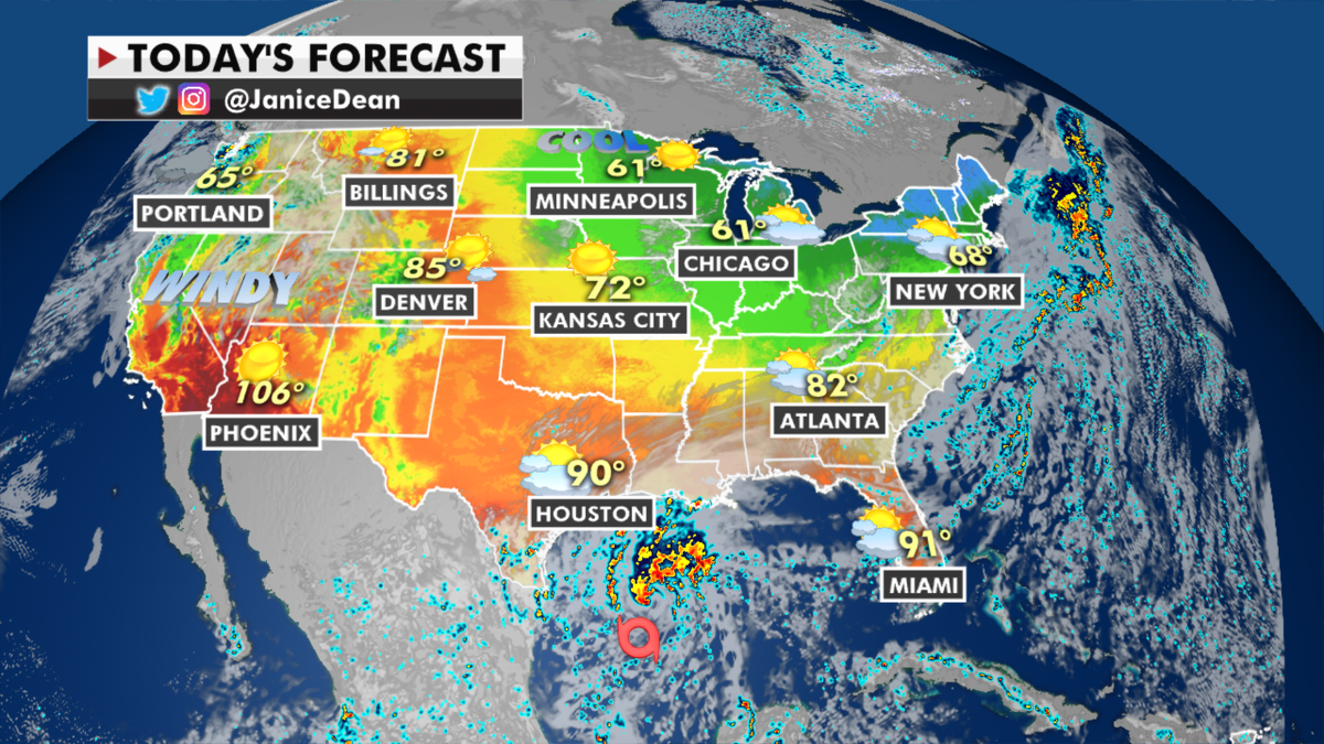 Temperatures in the north will continue to drop while the Southwest will still see triple-digit highs (Fox News)