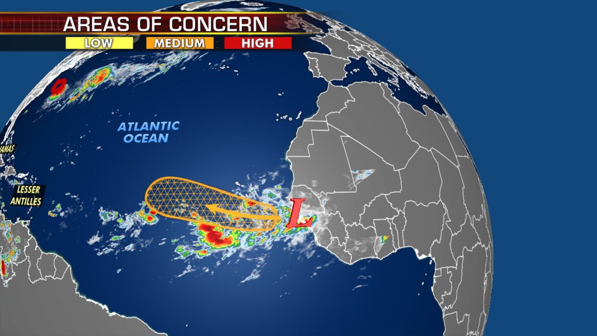 Another area of potential tropical development in the Atlantic.