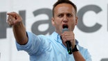FILE - In this July 20, 2019, file photo, Russian opposition activist Alexei Navalny gestures while speaking to a crowd during a political protest in Moscow, Russia. Berlin’s Justice Ministry has approved a request from Moscow for legal assistance in the investigation of the poisoning of opposition leader Alexei Navalny, and has tasked state prosecutors with working with Russian authorities. (AP Photo/Pavel Golovkin, File)