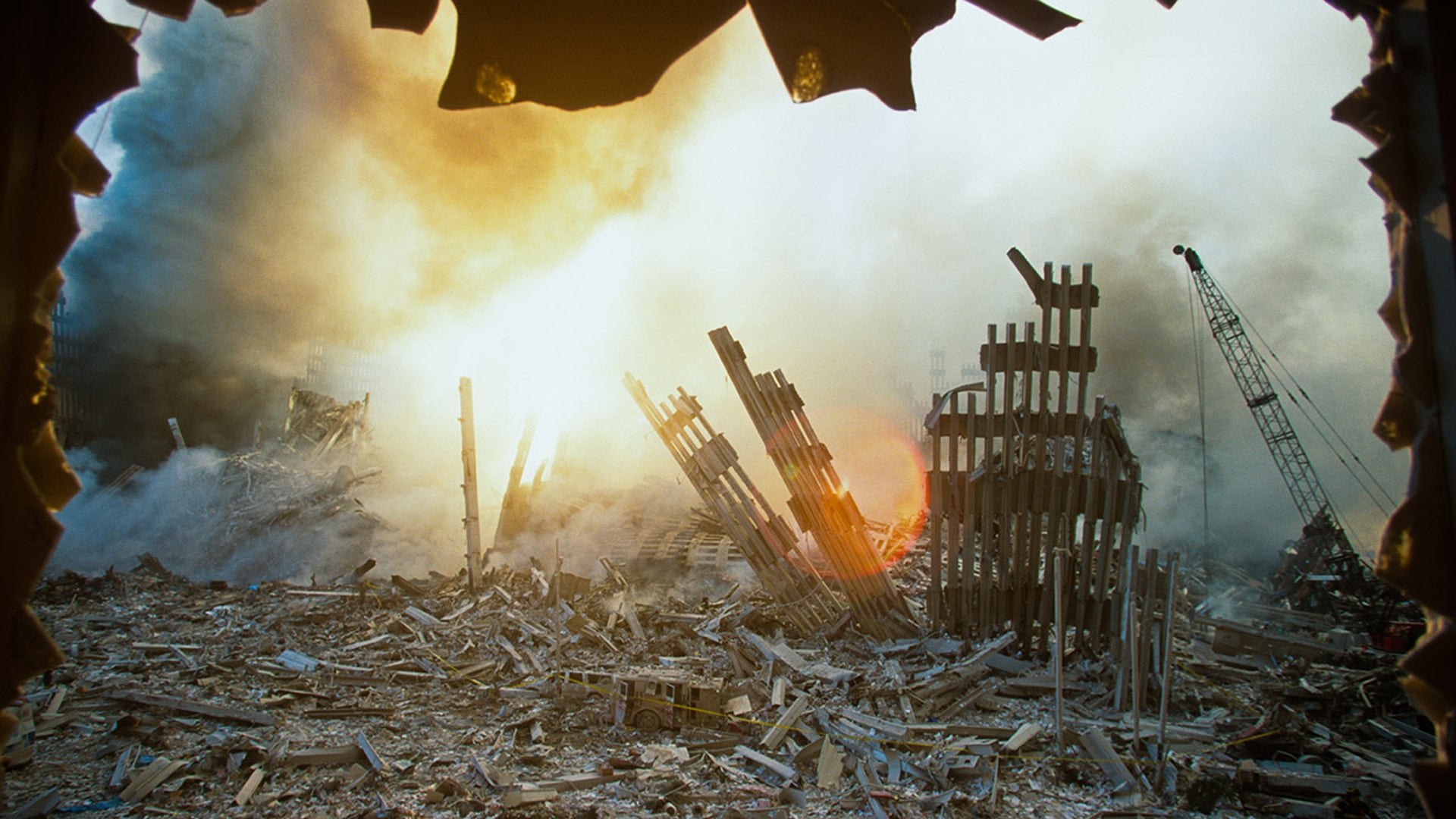 22 ноября 2001. Пентагон 11 сентября. Разрушенные башни Близнецы.