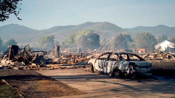 Drone footage shows wildfire-scorched Oregon neighborhood