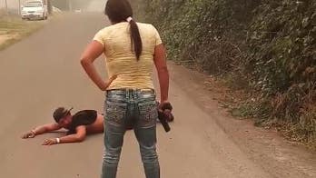 Oregon wildfires: Woman seen holding suspected arsonist at gunpoint