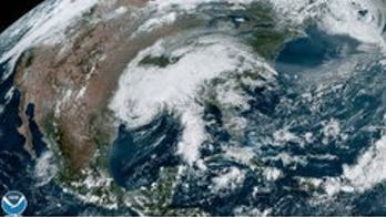 Beta remnants shown dumping rain over southern states in satellite image