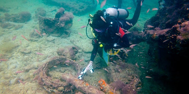 The wreck was discovered in 2017. (Photo by Helena Barba/INAH)