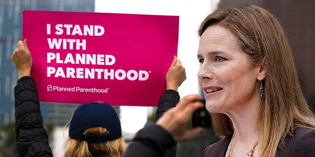 Judge Amy Coney Barrett speaks after President Donald Trump announced Barrett as his nominee to the Supreme Court, in the Rose Garden at the White House, Saturday, Sept. 26, 2020, in Washington. (AP Photo/Alex Brandon)