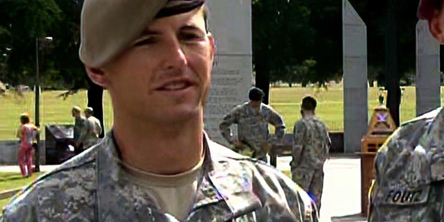 In this image from video provided by the U.S. Army, then-Sgt. 1st Class Thomas Payne is interviewed as a winner of the 2012 Best Ranger competition at Fort Benning, Ga., on April 16, 2012. Payne will receive the Medal of Honor, the U.S. military’s highest honor for valor in combat, for actions during a daring 2015 raid in Iraq that rescued about 70 hostages who were set to be executed by ISIS militants, The Associated Press has learned. Sgt. Maj. Payne will receive the honor in a White House ceremony on the 19th anniversary of the Sept. 11, 2001, terrorist attacks. (Lori Egan/U.S., Army via AP)