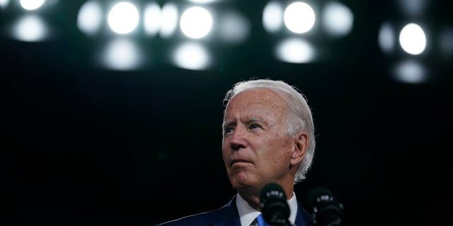 Democratic presidential candidate, former Vice President Joe Biden, is on a hiatus as he talks about the school reopening in Wilmington, Delaware on Wednesday, September 2, 2020. (AP Photo / Carolyn Kaster)