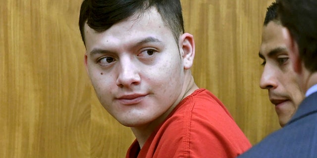 Wilber Martinez-Guzman appears in Washoe District Court in Reno, Nev. (Andy Barron/Reno Gazette-Journal/Pool via AP, File)<br>