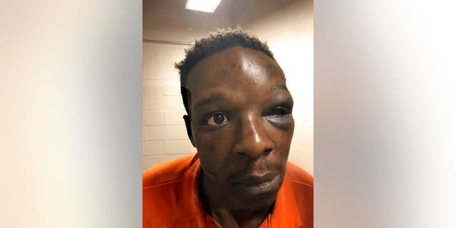 This Saturday, Sept. 12, 2020 photo provided by The Cochran Firm shows Roderick Walker at the Clayton County Jail in Jonesboro, Ga.