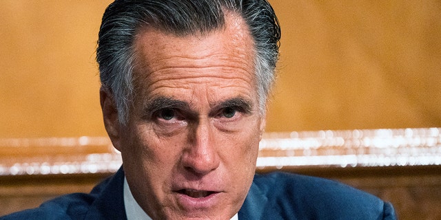 Senate Homeland Security and Governmental Affairs Committee member Sen. Mitt Romney, R-Utah, speaks during the committee's business meeting where it will consider new subpoenas in the "Crossfire Hurricane"/Burisma investigation on Capitol Hill, Wednesday, Sept. 16, in Washington. (AP Photo/Manuel Balce Ceneta)