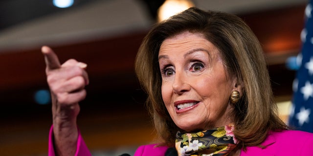 House Speaker Nancy Pelosi of Calif., speaks during a news conference on Capitol Hill, Friday, Sept. 18, 2020, in Washington. (AP Photo/Manuel Balce Ceneta)