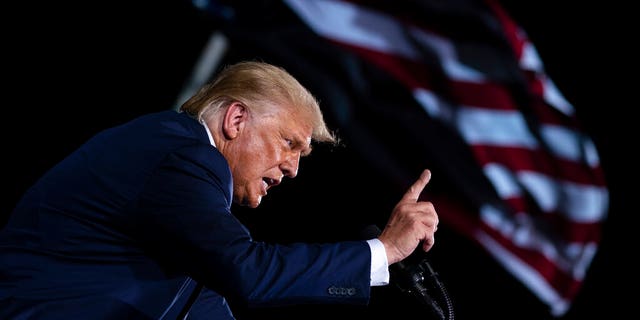 President Donald Trump speaks during a campaign rally on Thursday, September 24, 2020, at Cecil Airport in Jacksonville, Fla. (AP Photo / Evan Vucci).