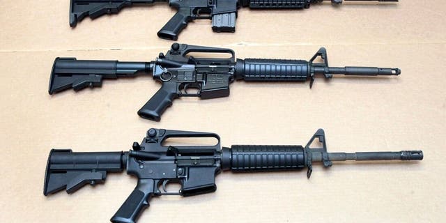 A set of AR-15s, a weapon the Washington Post is frustrated that Americans can freely purchase.