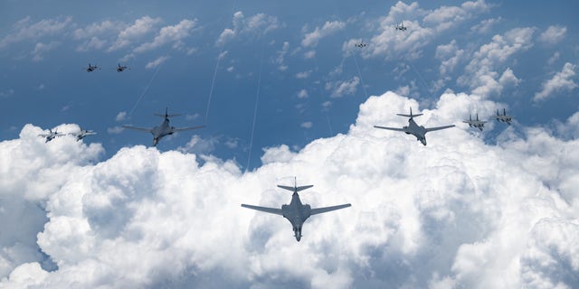 U.S. Air Force, Navy, Marine Corps and Japan Air Self Defense Force aircraft conduct a large-scale joint and bilateral integration training exercise Aug. 18, 2020 - file photo.