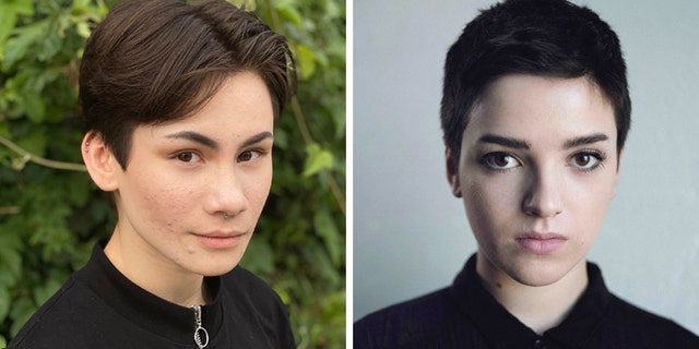 Nonbinary actor Blu del Barrio, right, and Ian Alexander, left, will star in 'Star Trek: Discovery' as the franchise's first transgender and non-binary characters.