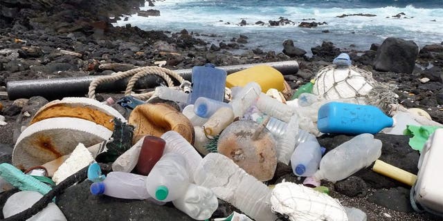 Ascension Island in the South Atlantic Ocean is yet another remote island littered in plastic waste (Credit: Marcus Eriksen)
