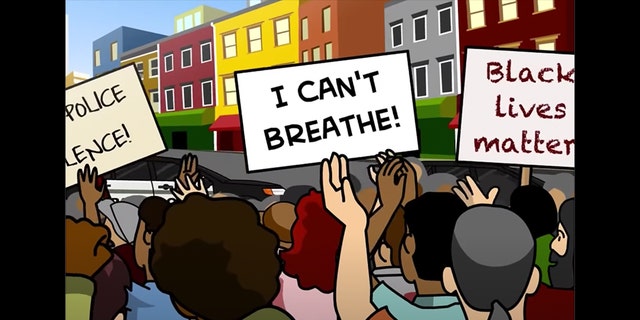 A screenshot from a controversial video encouraging students to join BLM protests. 