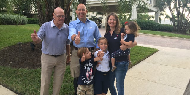 Rep. Brian Mast with his father and his family