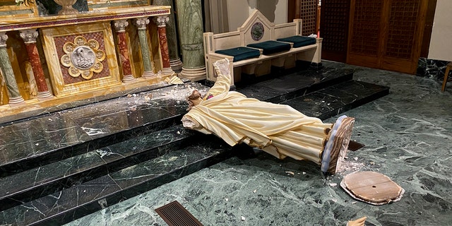 The destruction left the clergy in shock. (courtesy of the Catholic Diocese of El Paso)