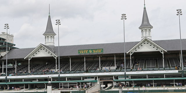 A general view of the twin spires at Churchill Downs. (AP Photo/Gregory Payan, File)